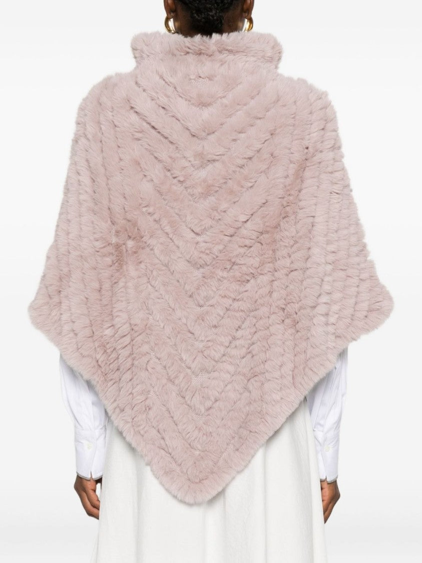 Liu Jo Poncho-Style Faux Fur Scarf