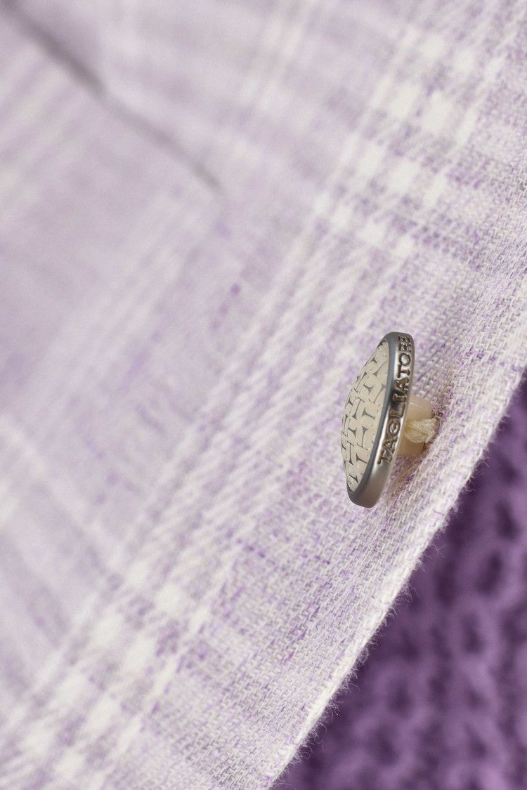 Tagliatore Montecarlo Line Linen-Wool Checked Jacket