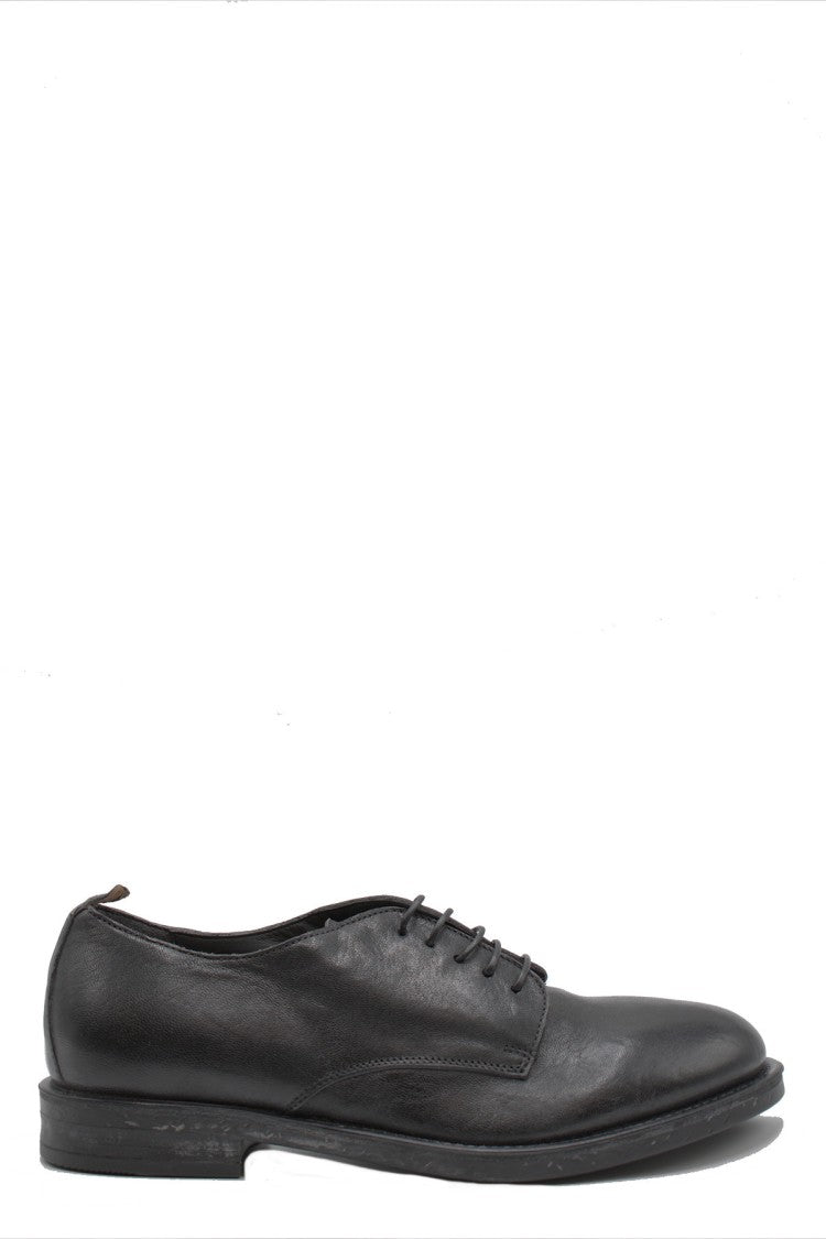 Moma Black Leather Brogues