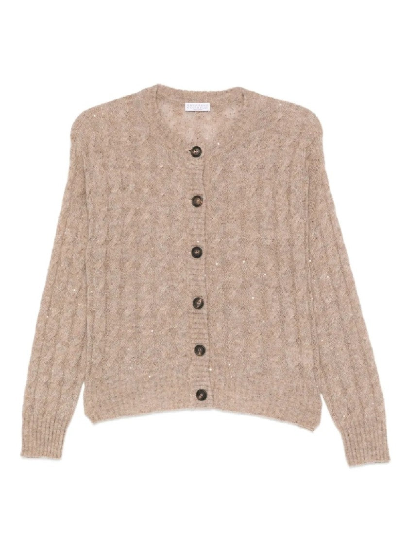 Brunello Cucinelli Cable Knit Cardigan With Button-Down Front