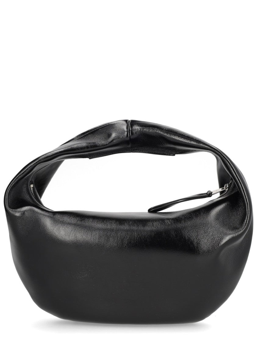 Khaite Black Crescent Calf Leather Shoulder Bag