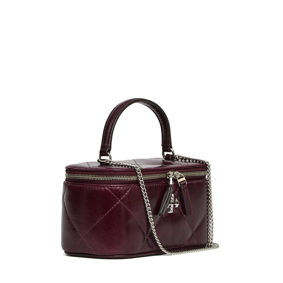 Tory Burch Borsa Vanity Case Kira Diamond Quilt Distressed