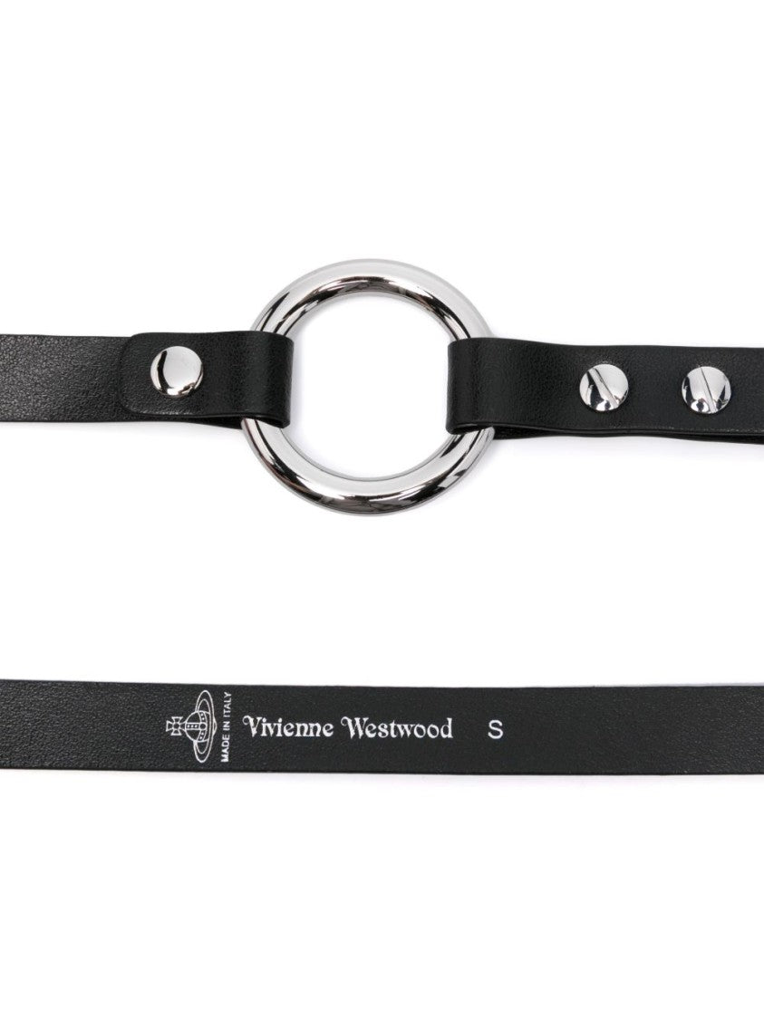 Vivienne Westwood Black Ring Hardware Lobster Claw Belt