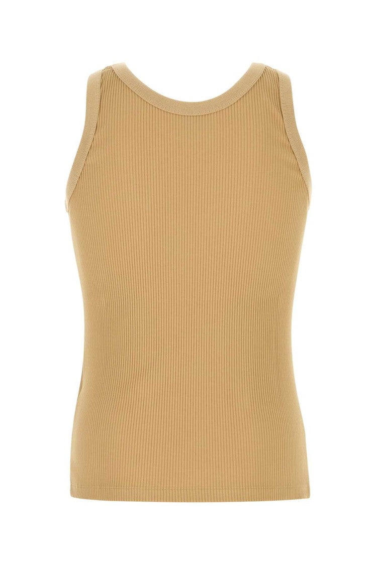Fendi Camel Stretch Nylon Tank Top