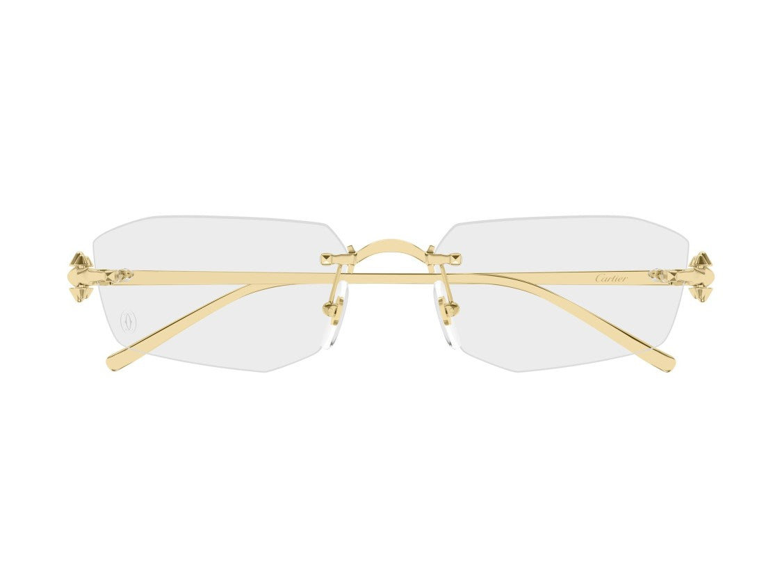 Cartier Gold Ct0683o Rimless Angular Stud Glasses