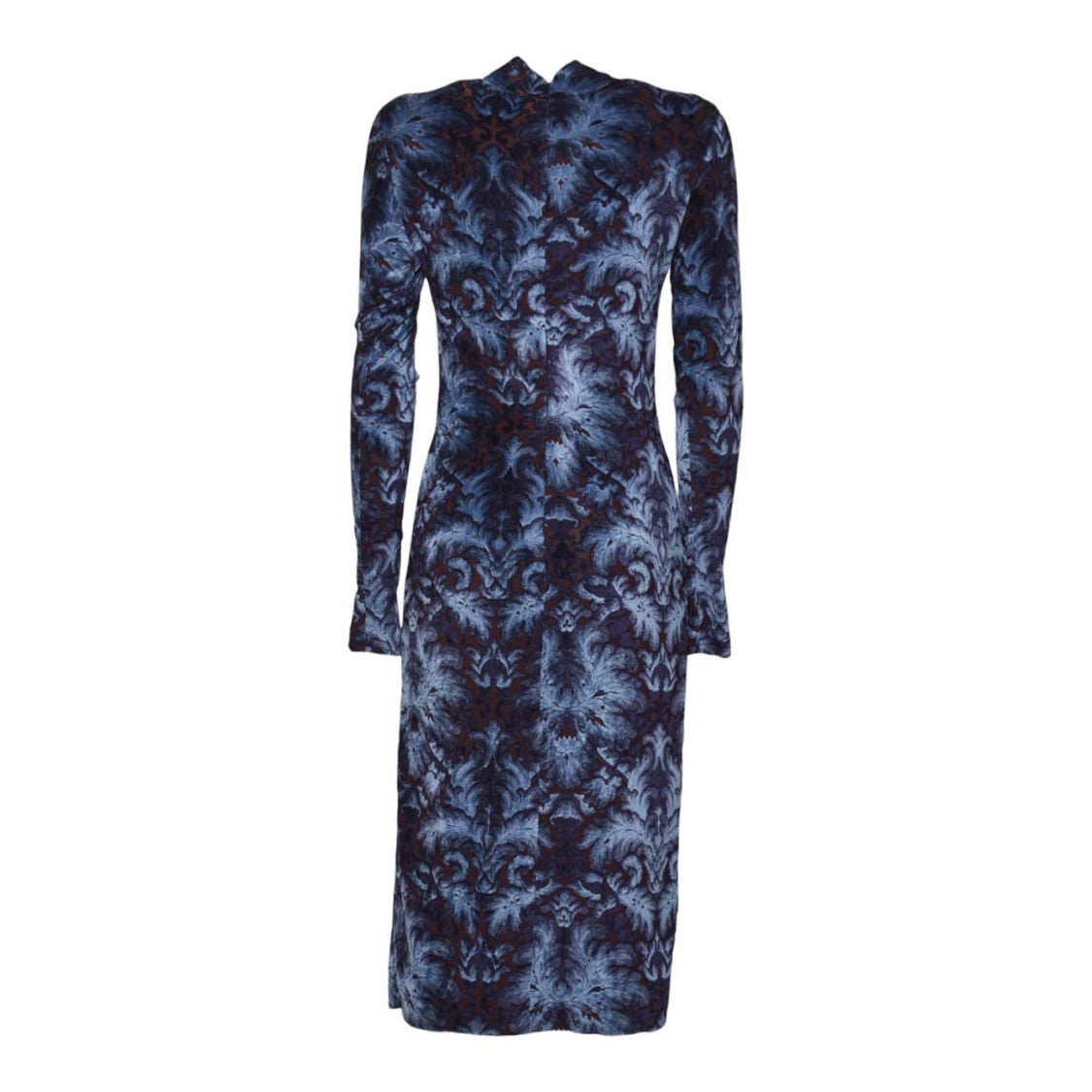 Etro Fitted Midi Dress With Abstract Floral Pattern