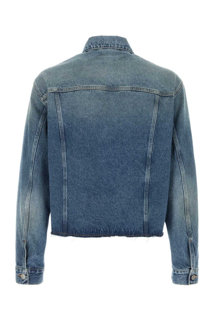 Mm6 By Maison Margiela Vintage Faded Wash Denim Jacket