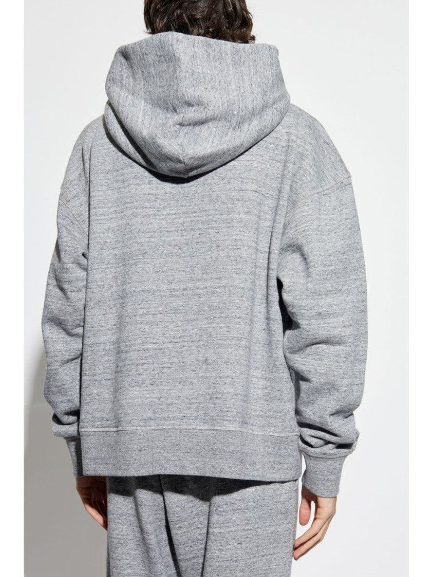 Dsquared2 Relaxed Fit Grey Hoodie With Front Kangaroo Pocket