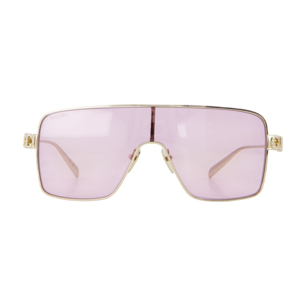Saint Laurent Rectangular Tortoiseshell Acetate Sunglasses With Gold Accents