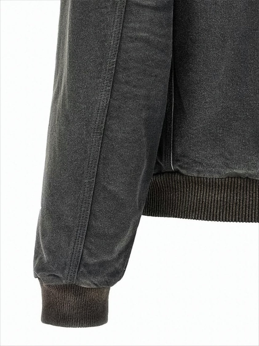 Auralee Zip-Up Cropped Hoodie With Drawstring