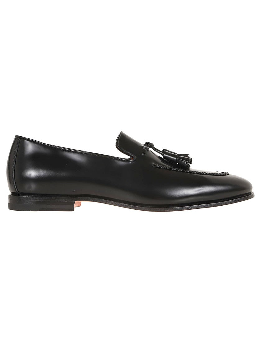 Santoni Men's Leather Loafers With Design And Impeccable Craftsmanship
