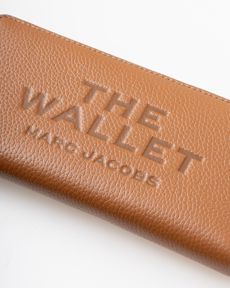Marc Jacobs Textured Full-Grain Leather Continental Wallet With Wristlet Strap