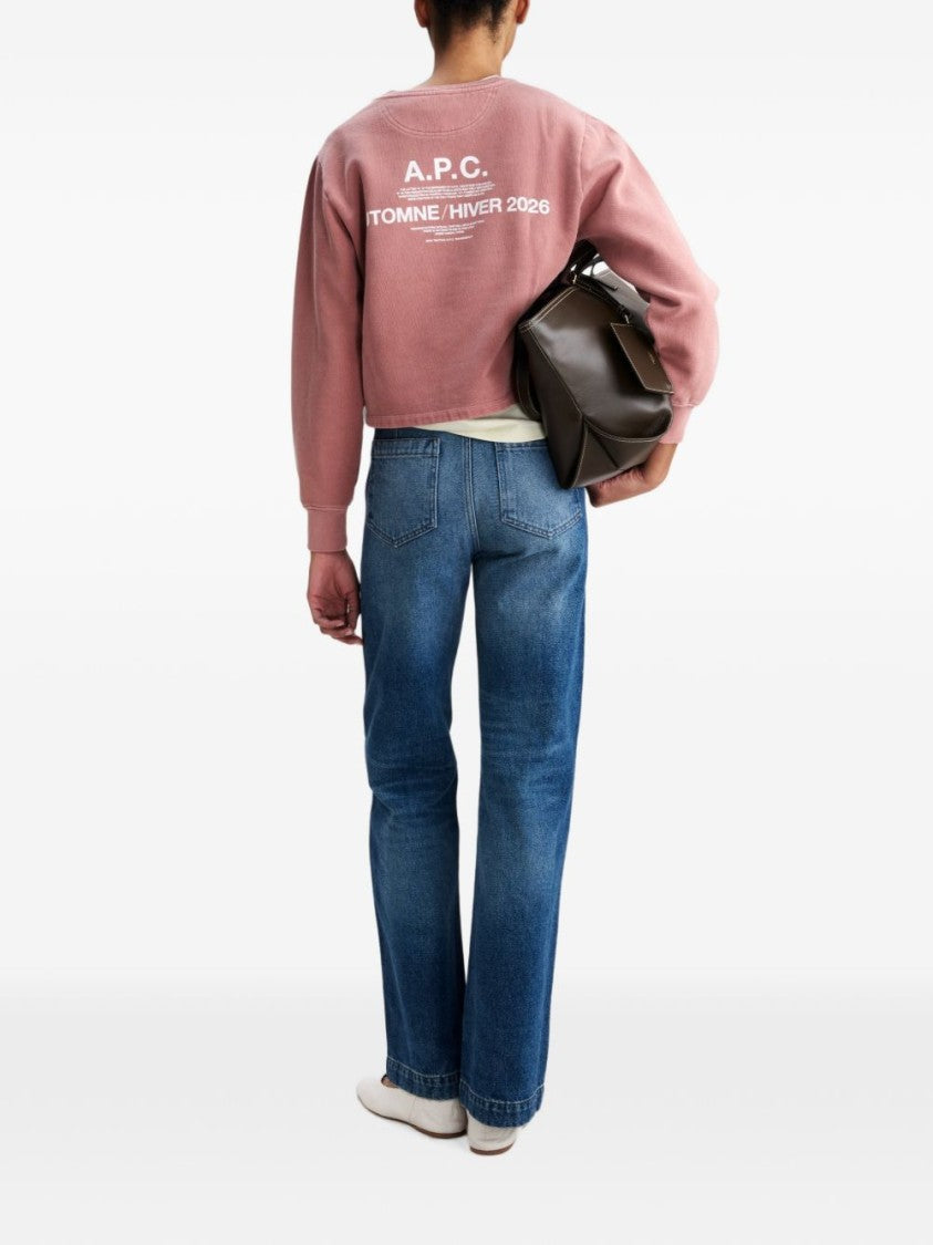 A.P.C. Relaxed-Fit Cropped Crewneck Knit Sweater