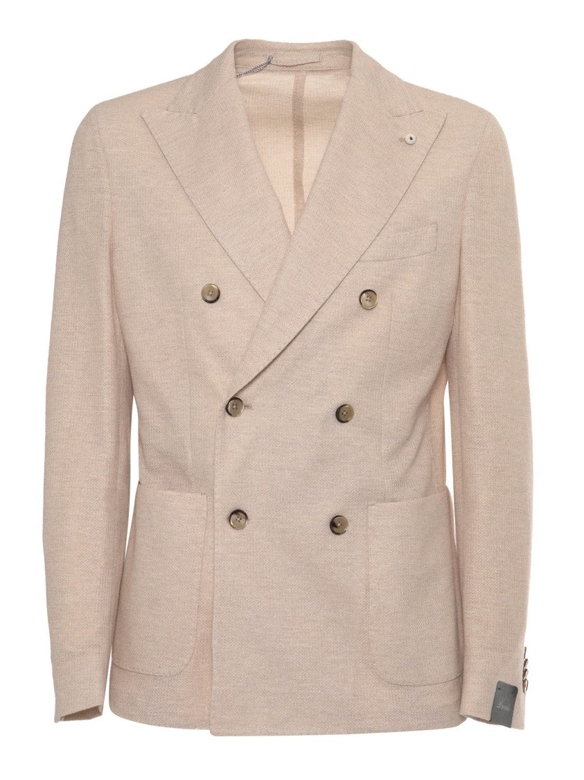 Brando-Lubiam Double-Breasted Tailored Jacket With Classic Lapel