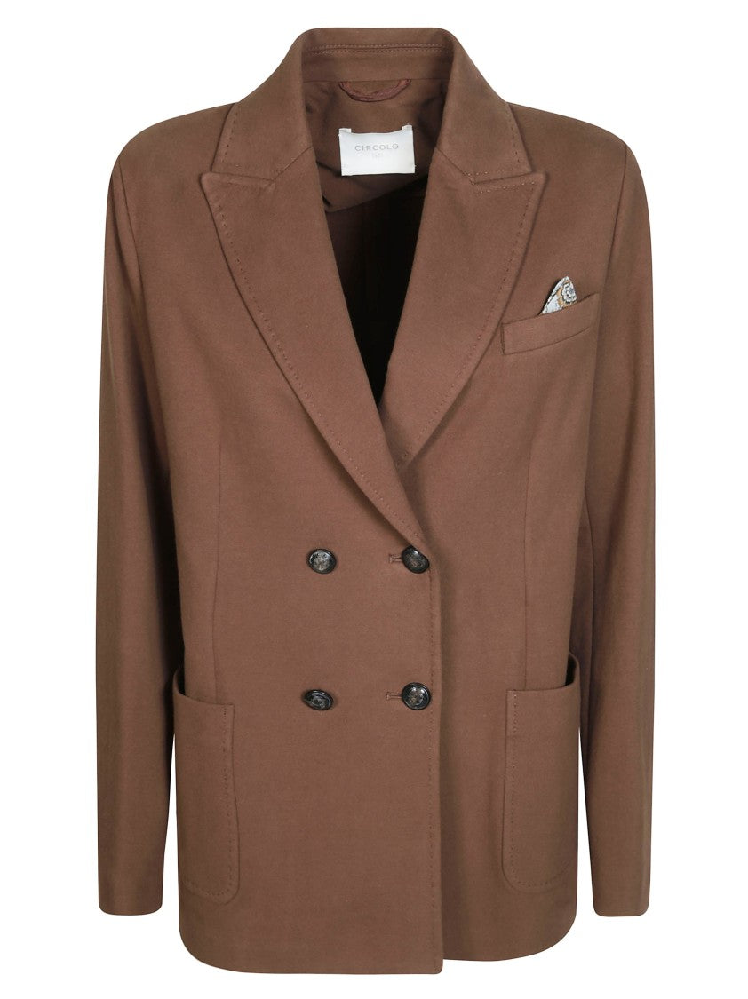 Circolo Double-Breasted Regular-Fit Jacket