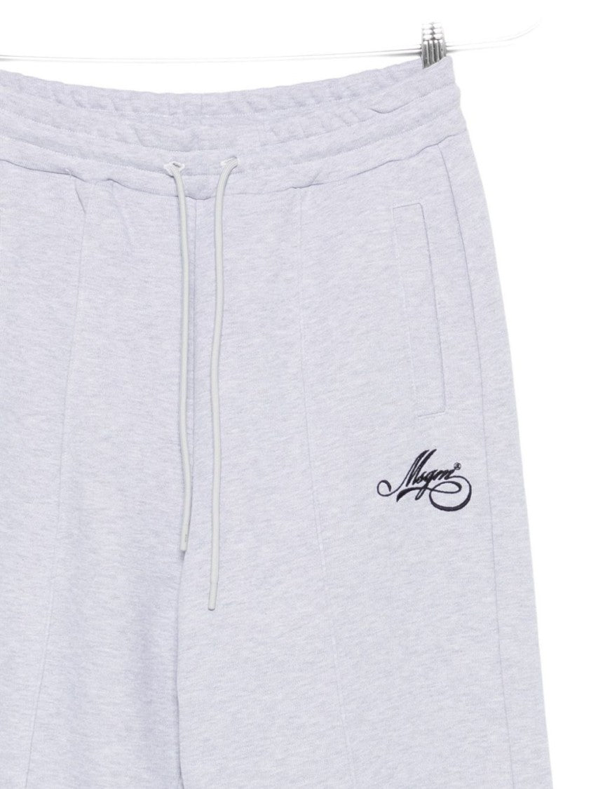 Msgm Wide Leg Logo Trousers