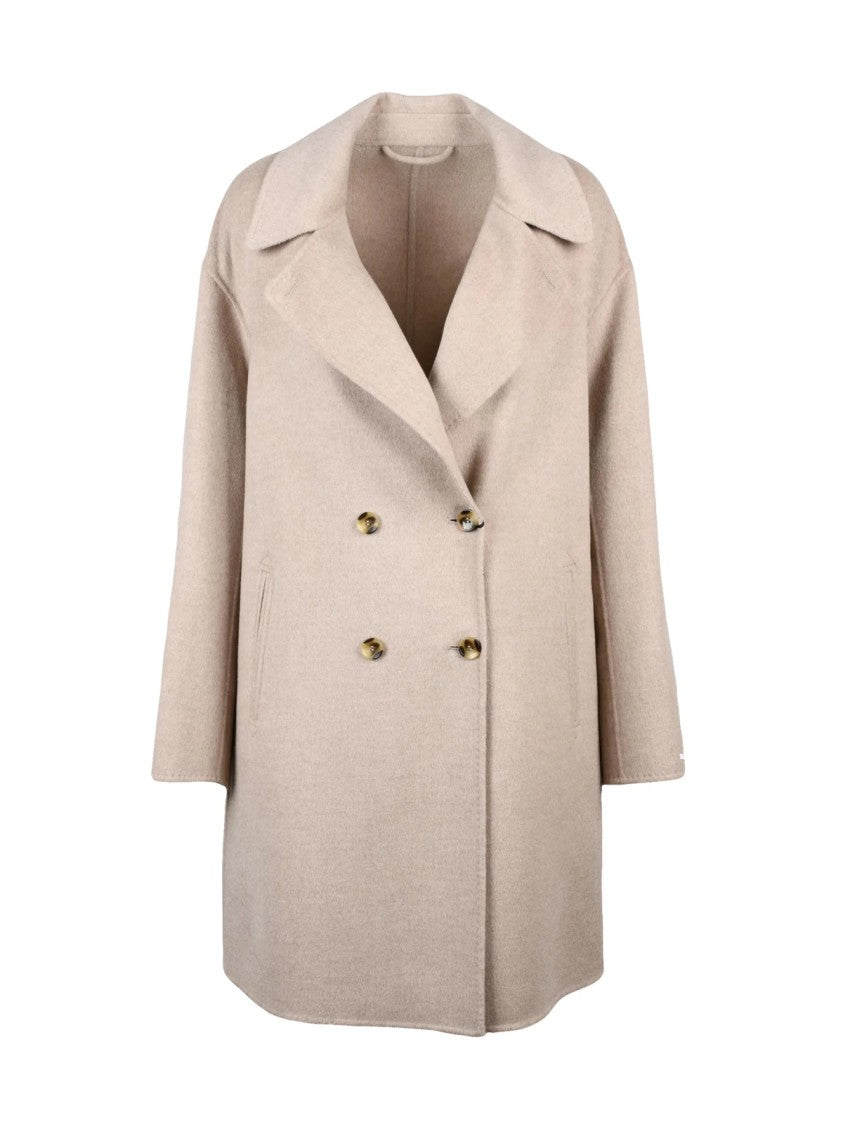 Marella Beige Virgin Wool Good Coat