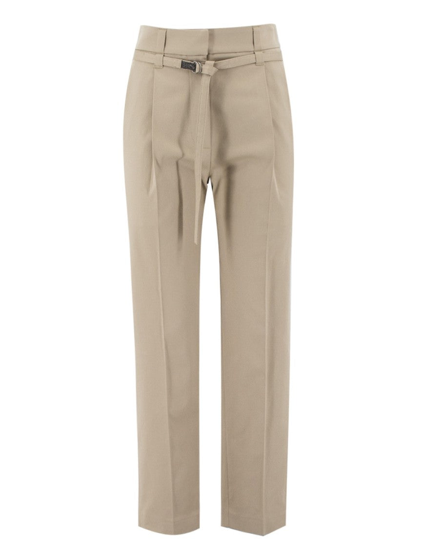Brunello Cucinelli Tailored Comfort Cotton Trousers