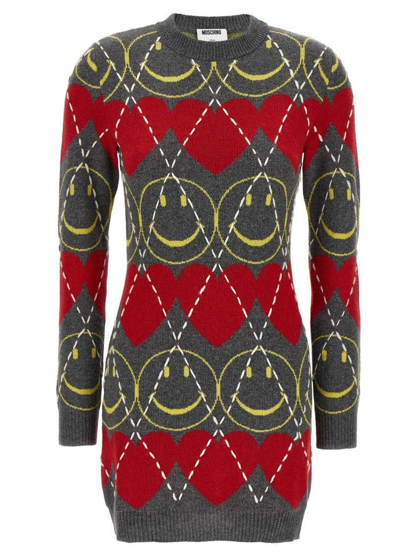 Moschino 'Smiley®' Wool Dress