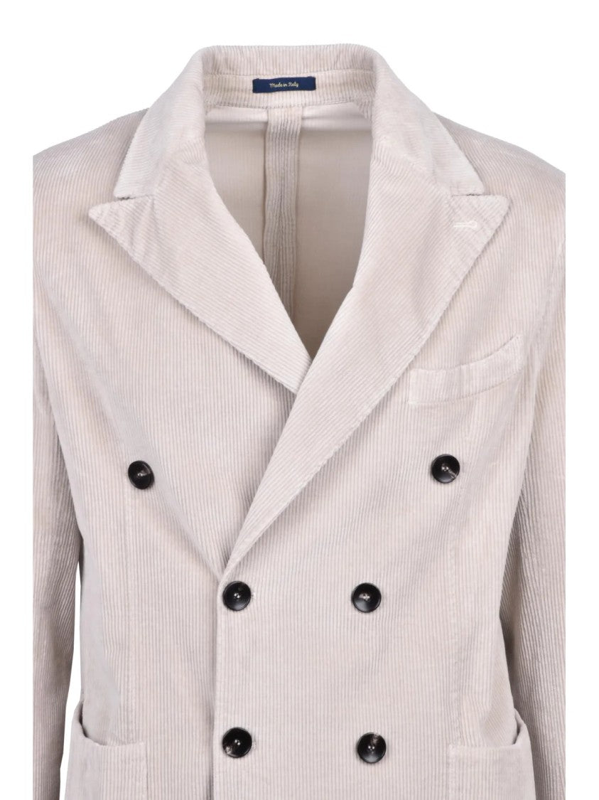 Fbte From Beginning To End Beige Cotton Lyocell Elastane Men's Jacket