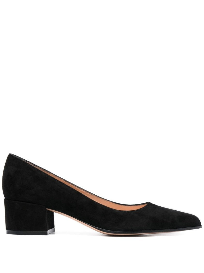 Gianvito Rossi Suede Pumps With Block Heel And Refined Silhouette