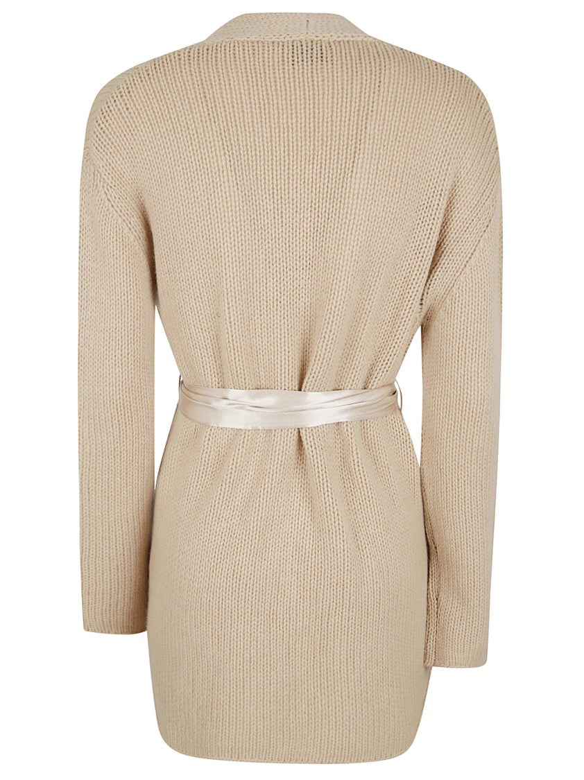 Forte Forte Wrap-Style Knit Sweater With Silky Belt Detail