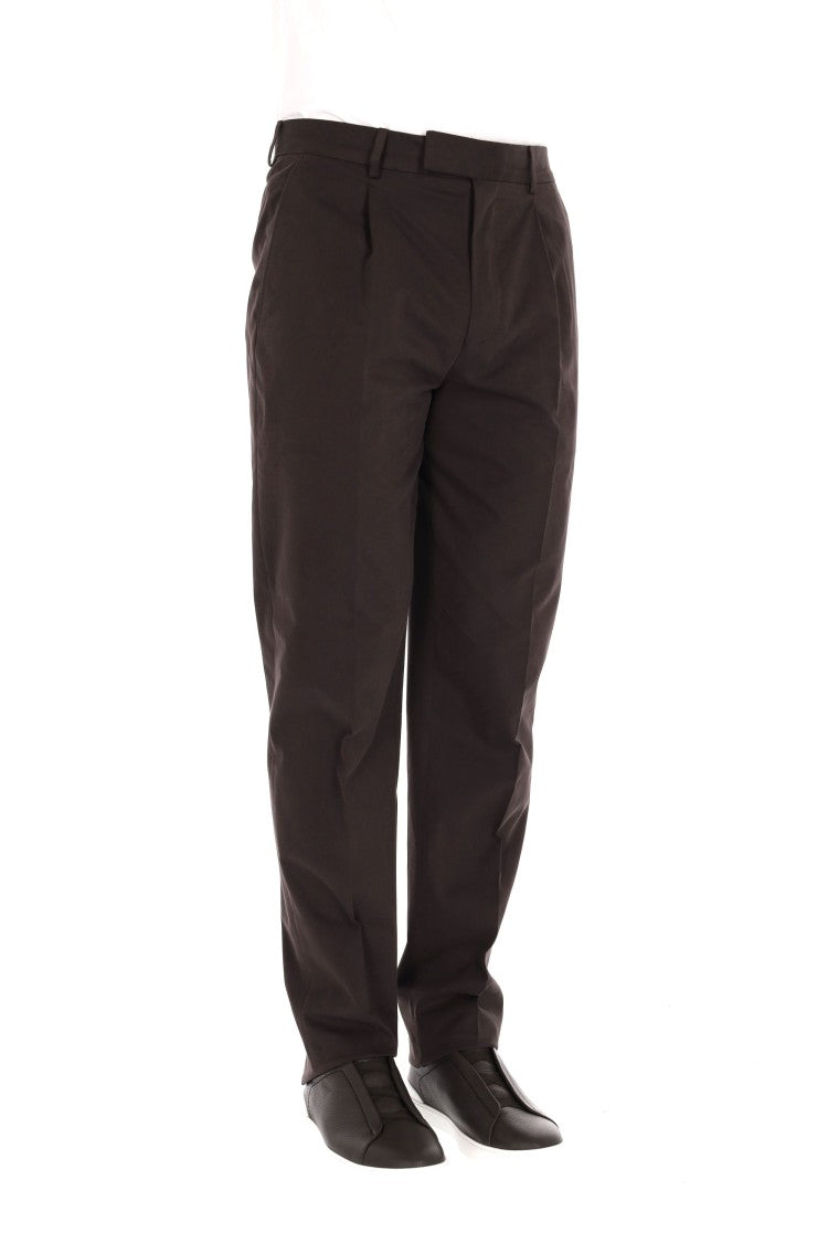 Zegna Cashco Cotton-Cashmere Trousers