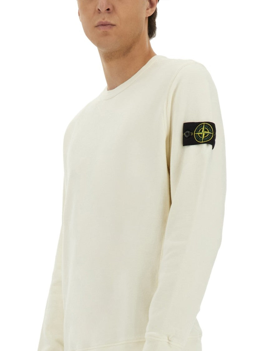 Stone Island Organic Cotton Sweatshirt With Crew Neckline