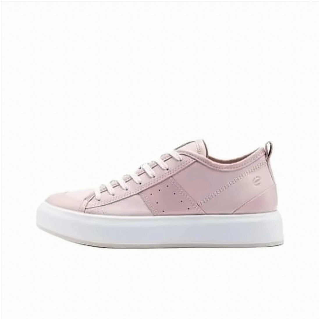 Ecco Minimalist Leather Sneakers With Rubber Sole