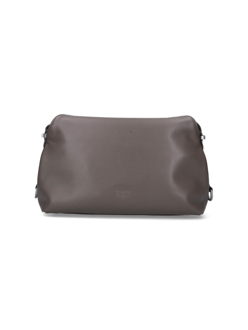 Pinko Structured Grey Handbag With Minimalist Aesthetic