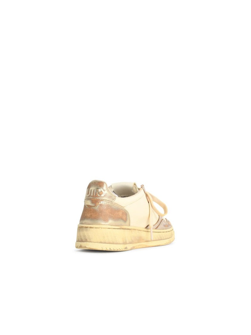 Autry 'Supervintage Low' Ivory Leather Sneakers