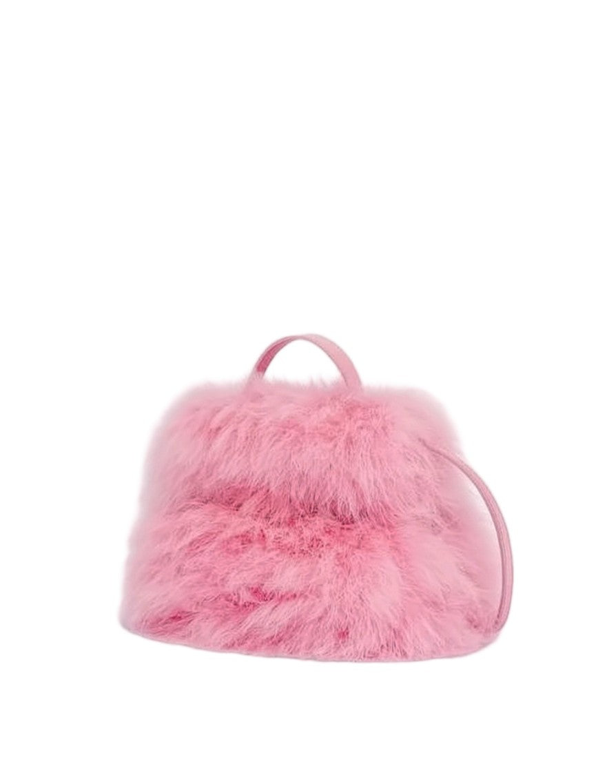 Moschino Fluffy Textured Tote Bag With Detachable Strap