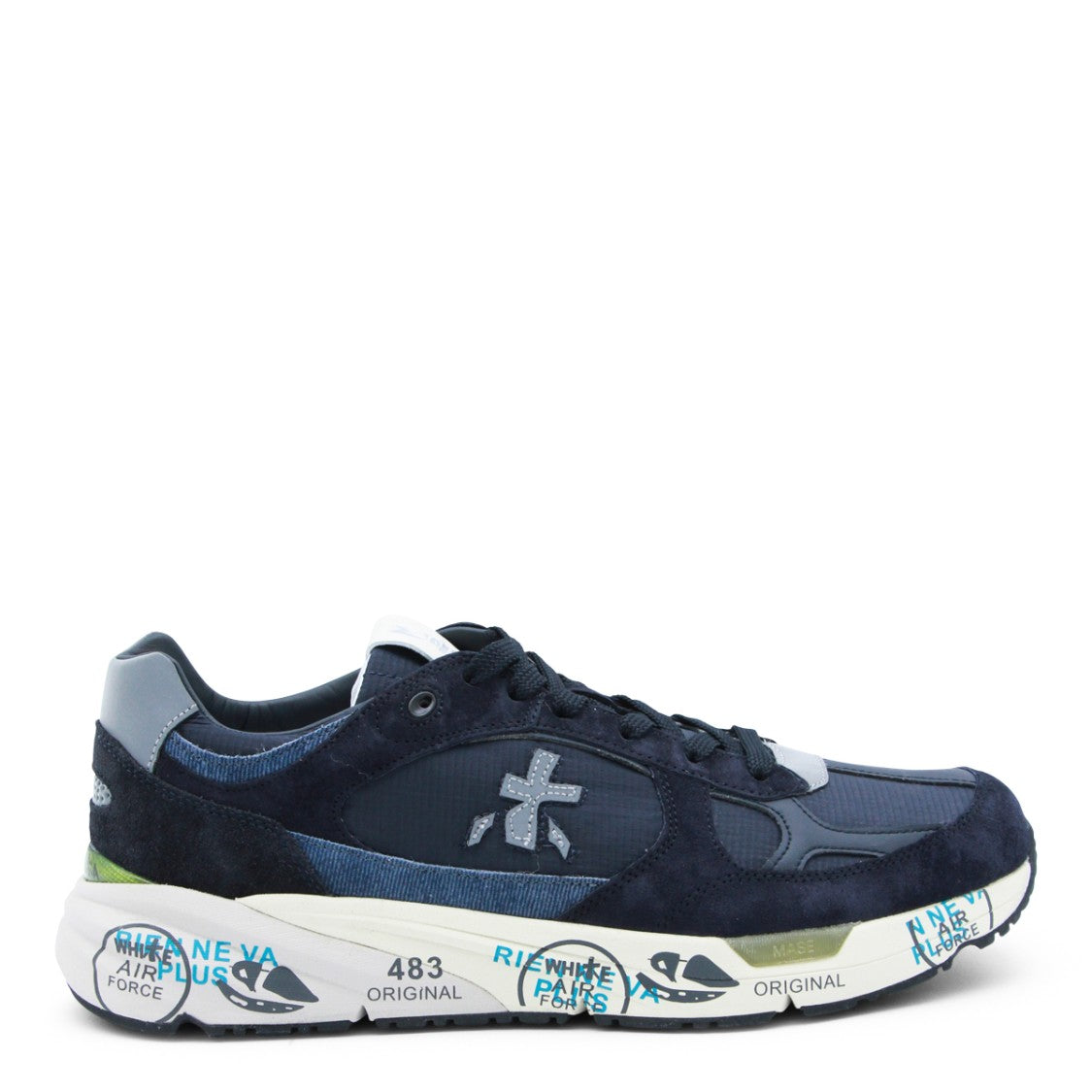 Premiata Navy Leather Mase Sneakers