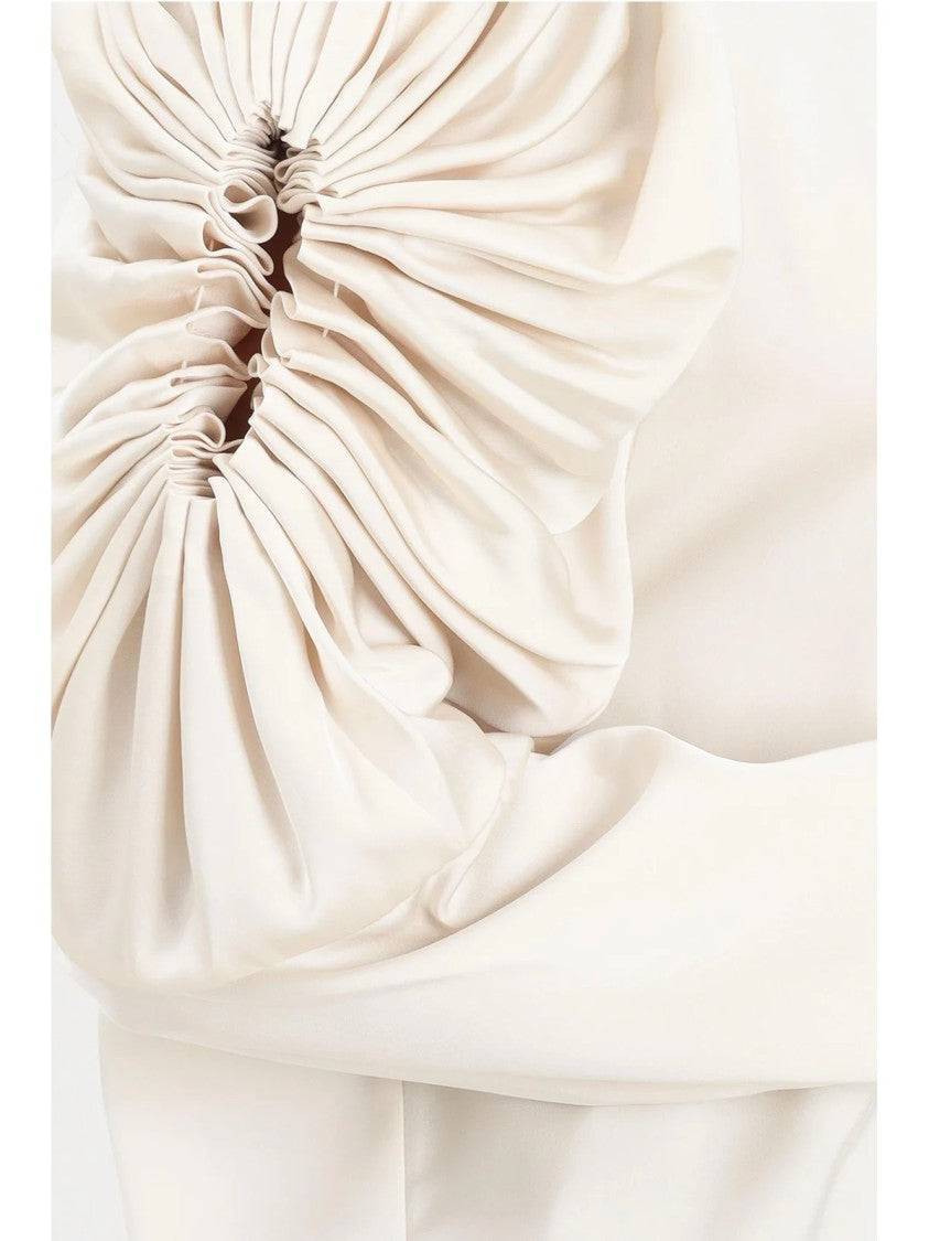 Tpn Butter Polyester Satin Blouse