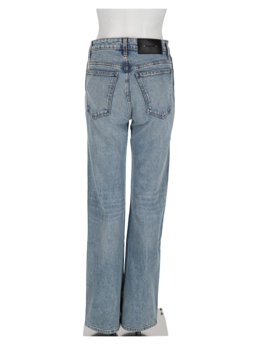 Khaite Straight-Leg Mid-Rise Denim Jeans