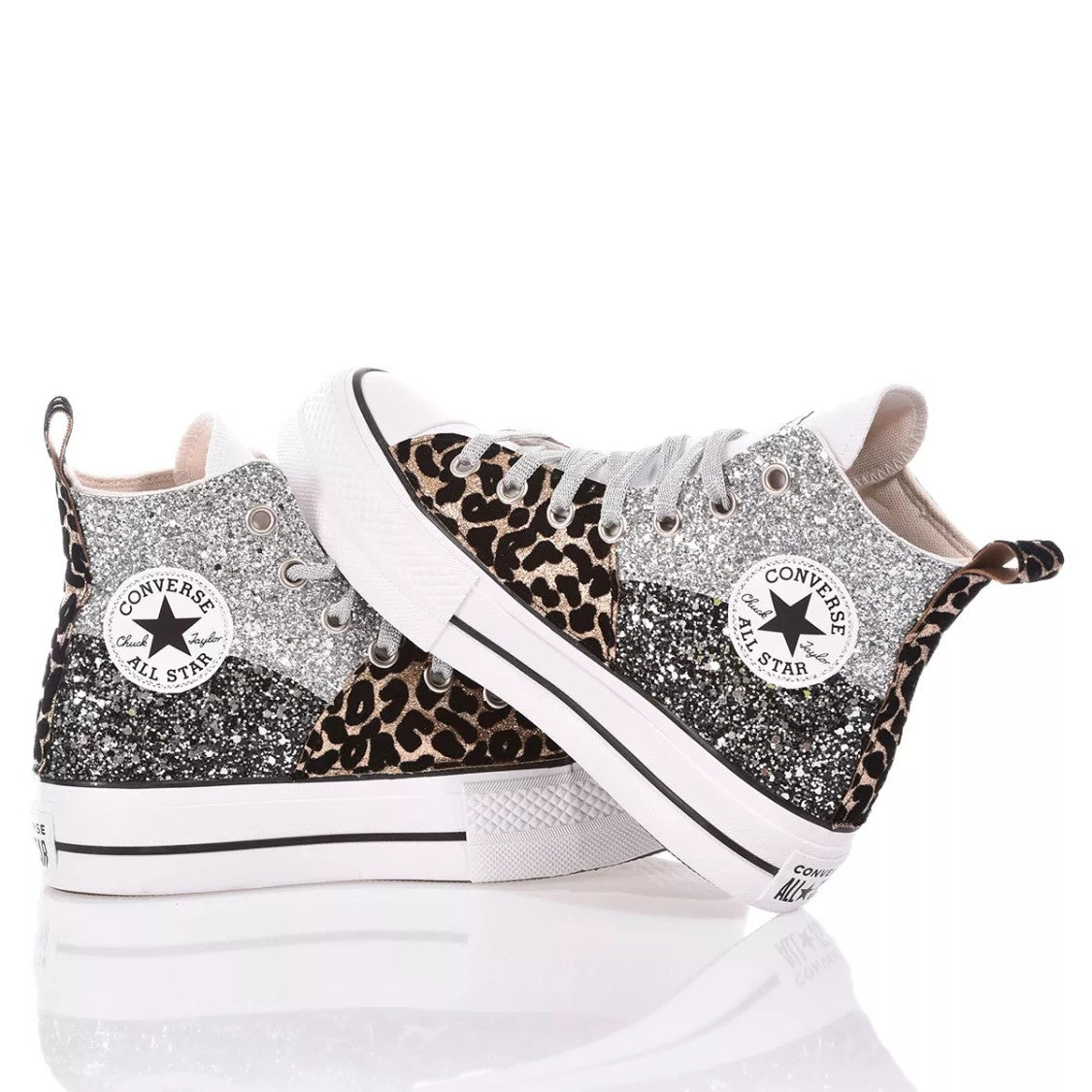 Converse Platform Silver, White, Black