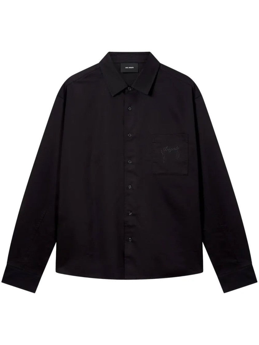 Axel Arigato Black Cotton Long Sleeve Ray Overshirt