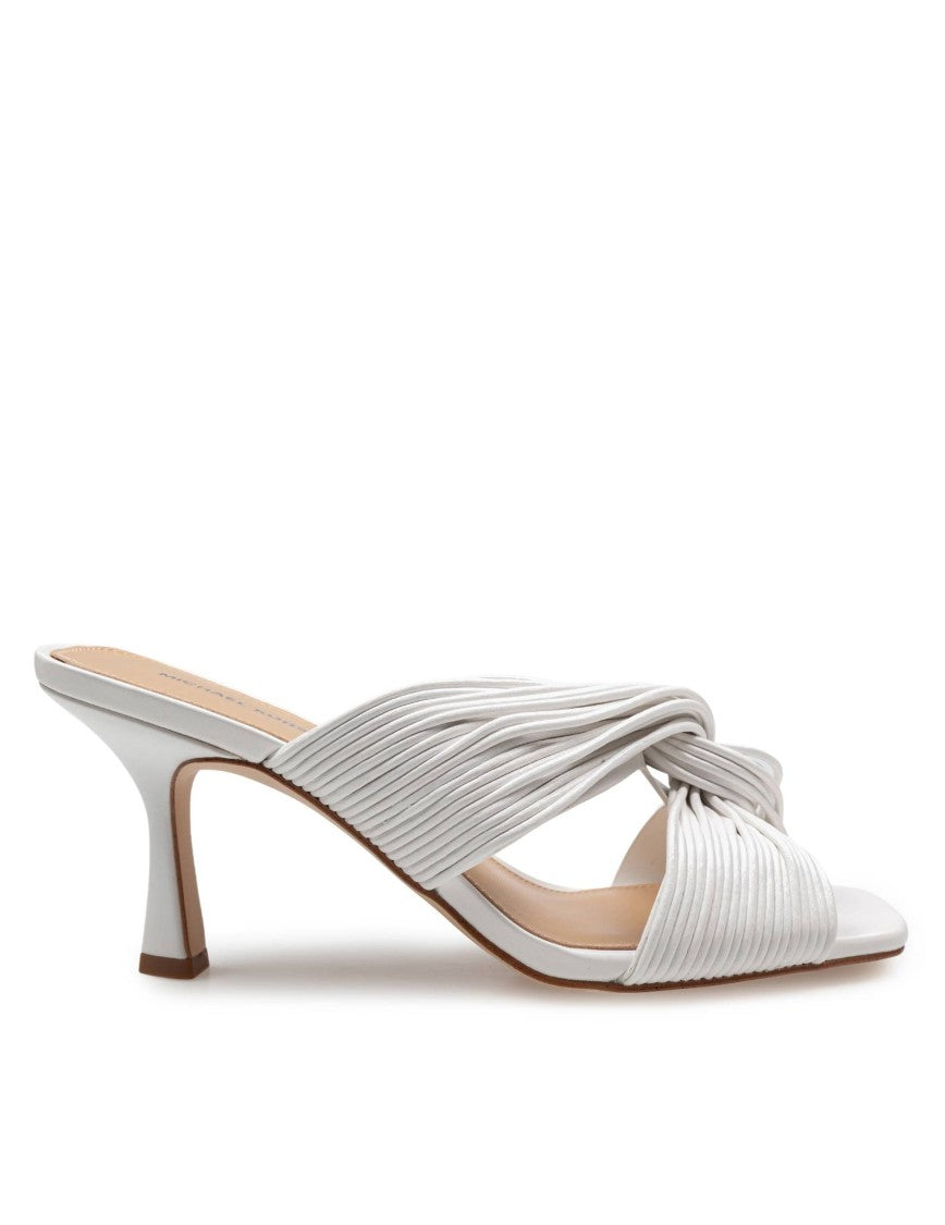 Michael Kors Alessia Mule In White Leather