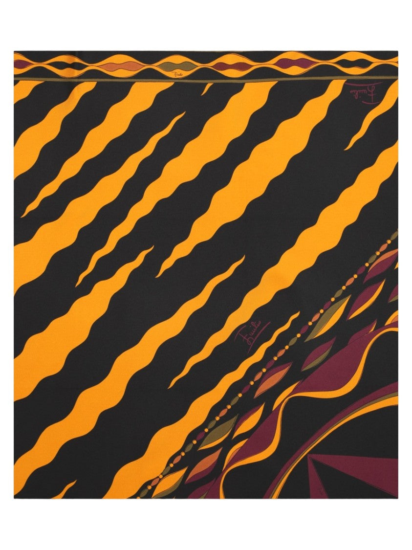 Pucci Purple Geometric Silk Foulard