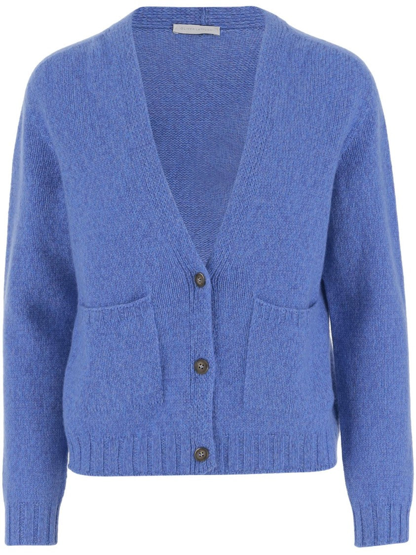 Oliver Lattughi V-Neck Cashmere Cardigan