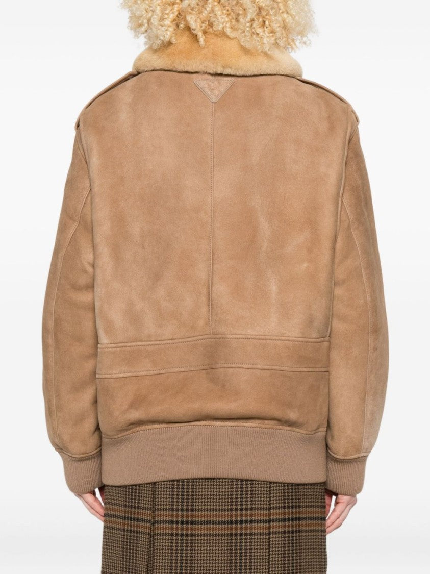 Prada Boxy Brown Suede Jacket