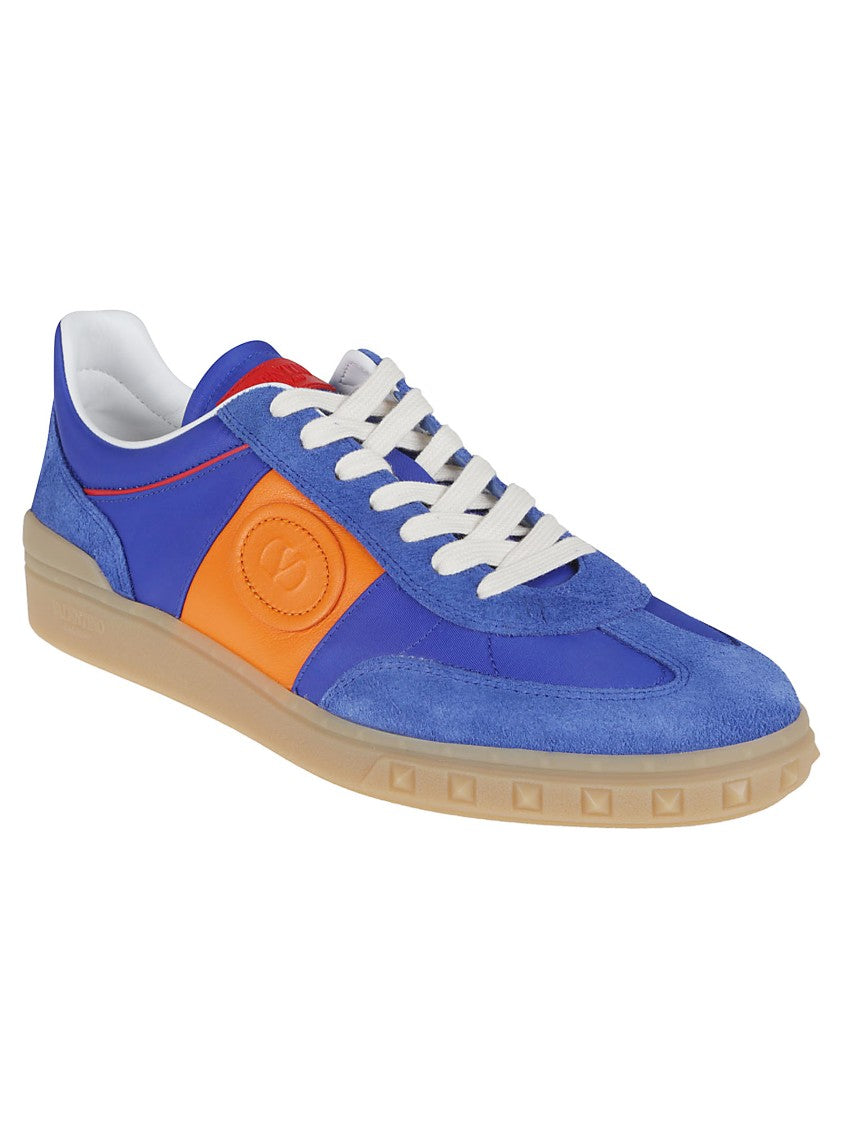 Valentino Blue Leather/Nylon Blend Low Top Upvillage Sneaker
