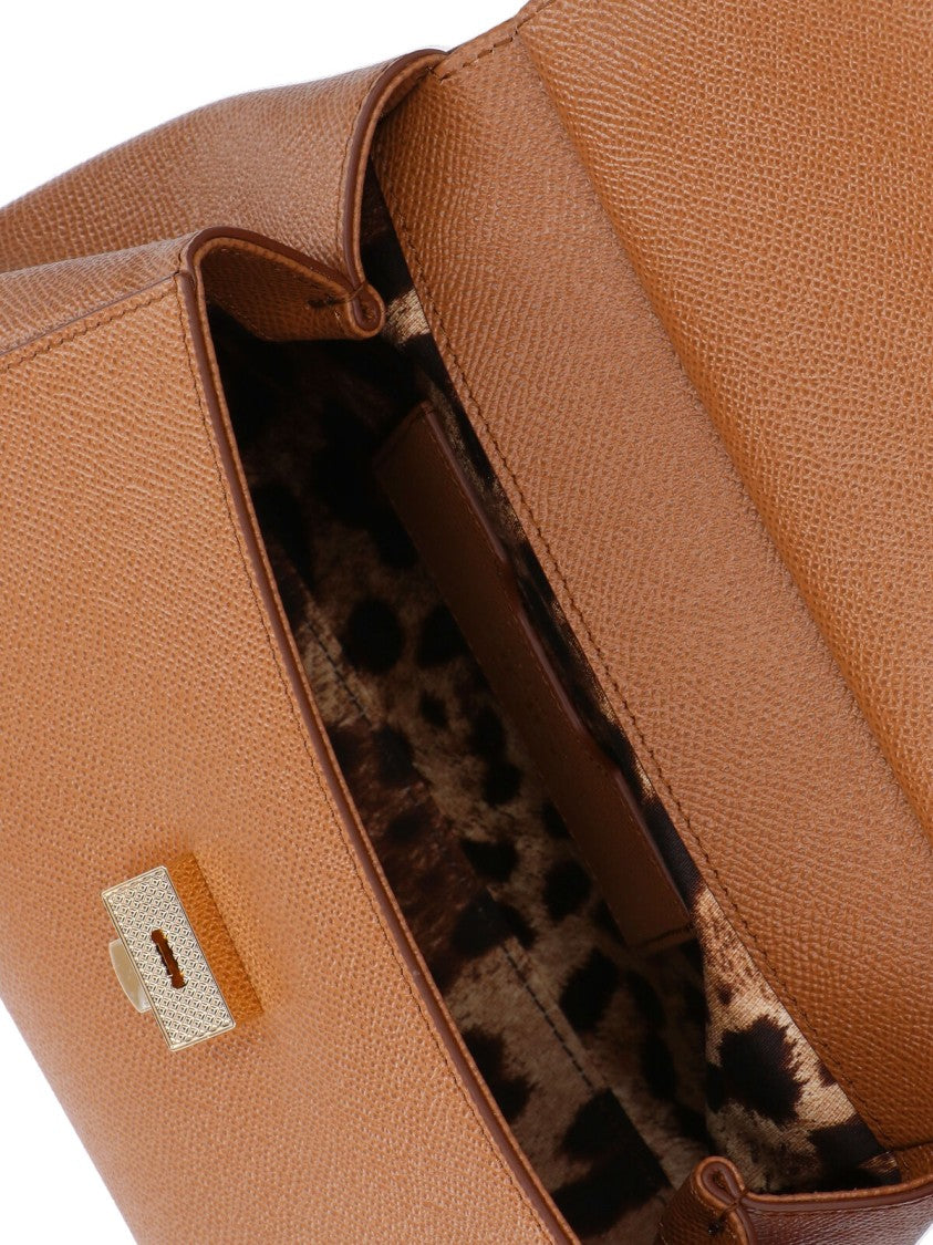 Dolce & Gabbana "Sicily" Medium Handbag Brown