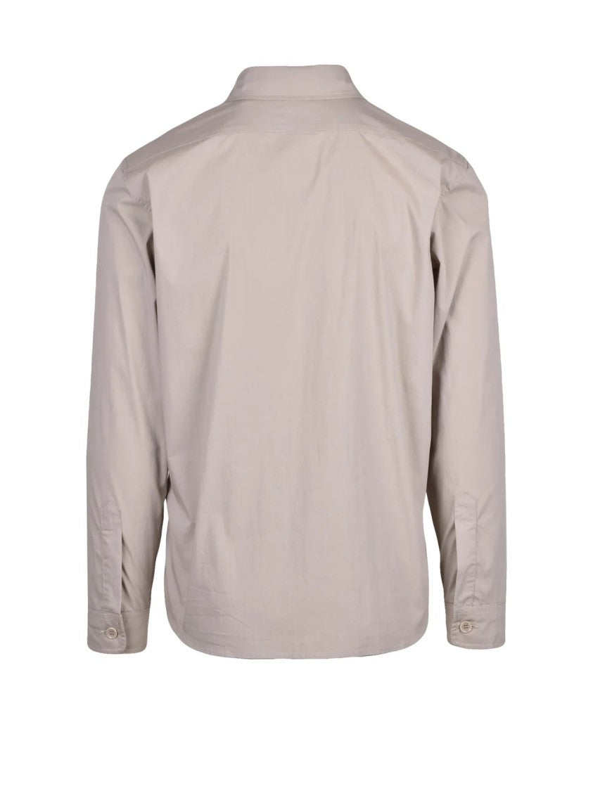 Aspesi Beige Minimalistic Stretch Cotton-Blend Shirt