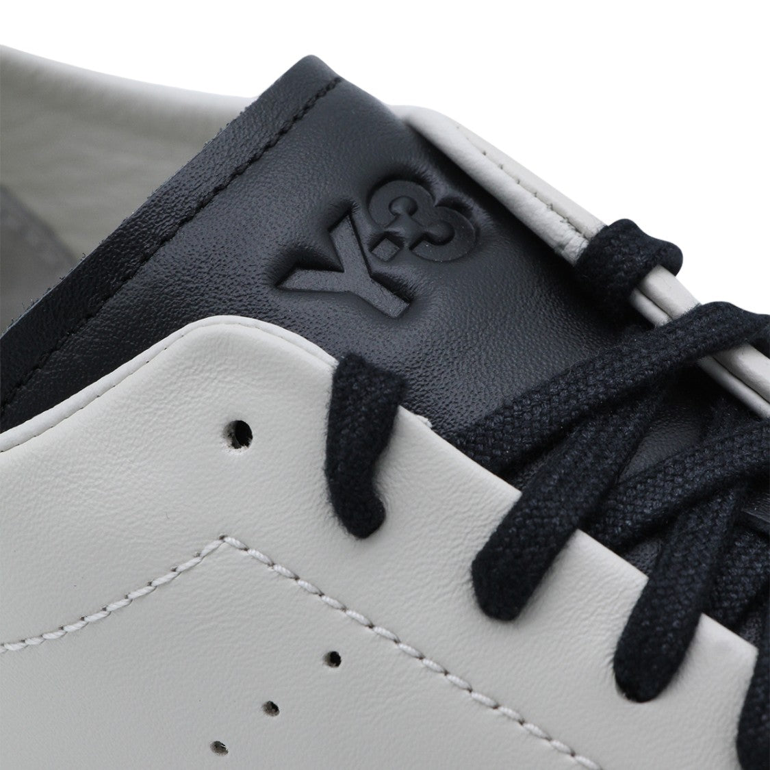 Y-3 Low-Top Leather Sneakers With Perforated Detailing