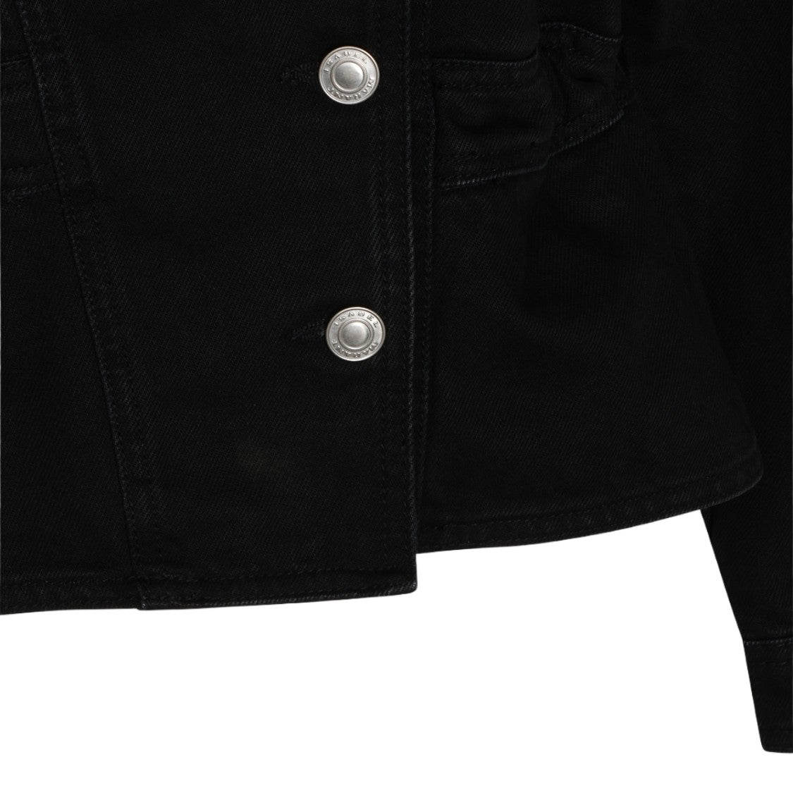 Isabel Marant Étoile Metallic Button Asymmetrical Collar Structured Jacket