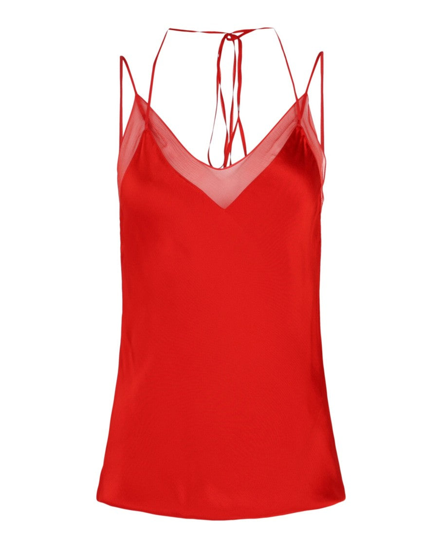 Ferragamo Satin V-Neck Camisole