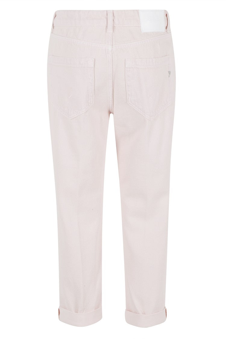 Dondup Pink Koons Jewel Ankle-Length Cotton Jeans