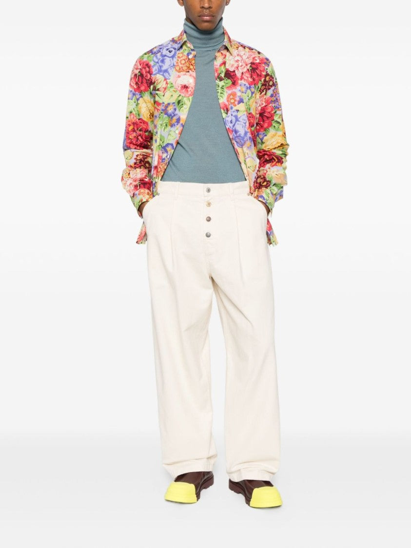 Moschino Wide-Leg Trousers With Pleated Front