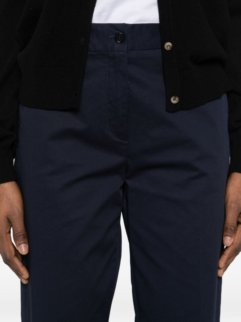 Aspesi Tailored Blue Trousers With Straight Leg And Comfortable Fit